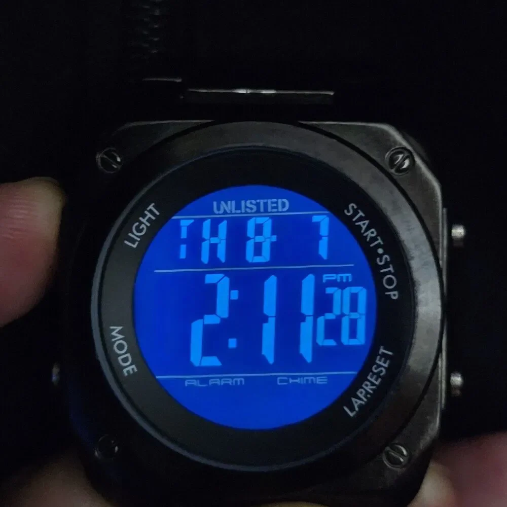 Kenneth Cole Unlisted Men Digital Watch 44MM Black Bracelet Band 7